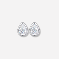 Pear Duo Bezel Studs