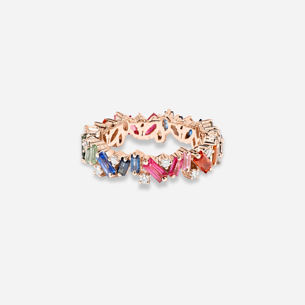 Jewel Tone Baguette Ring