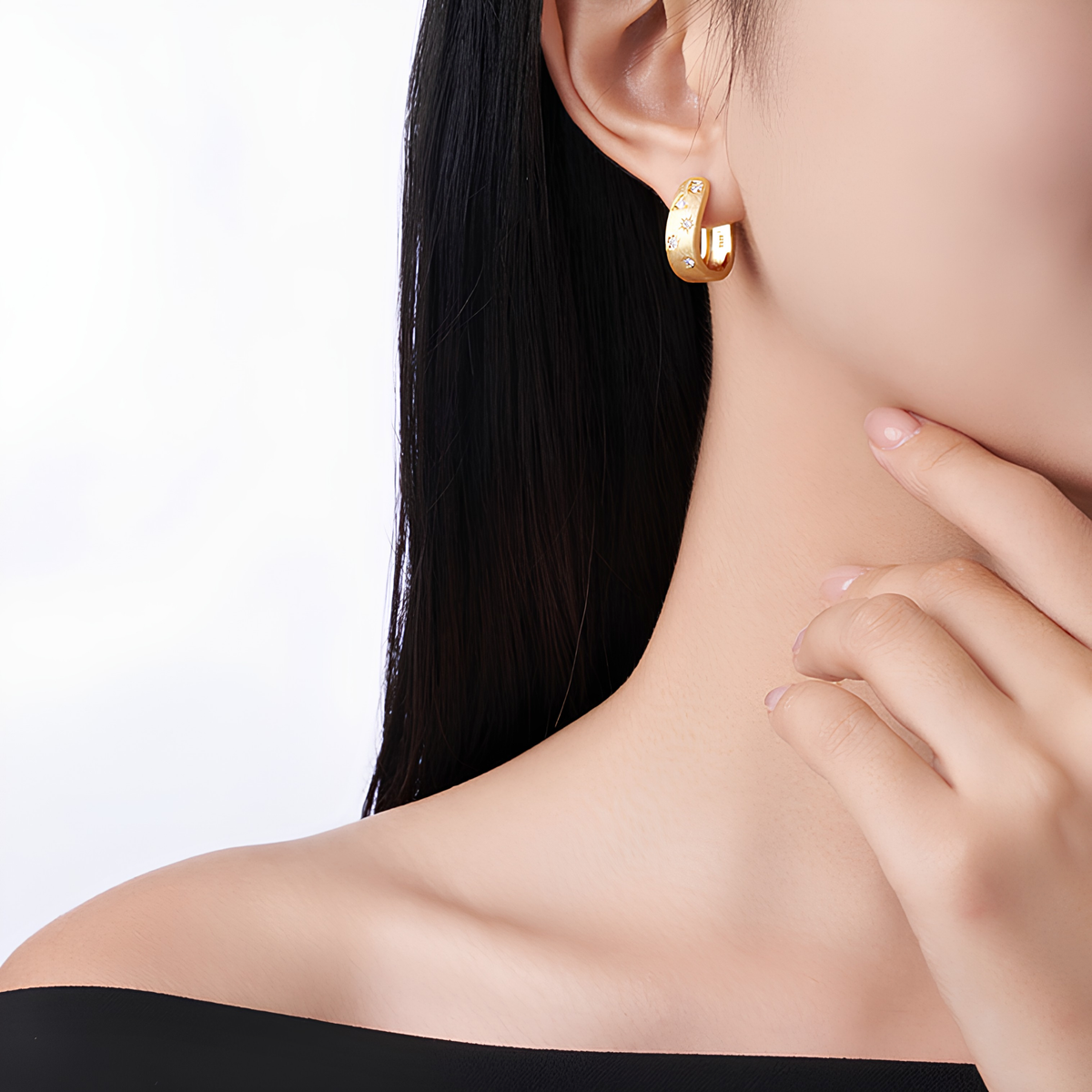 Starlit Satin Hoops