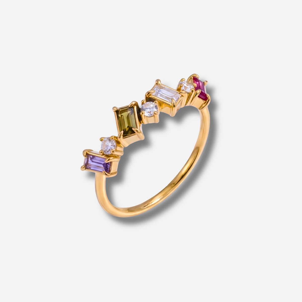 Confetti Baguette Ring