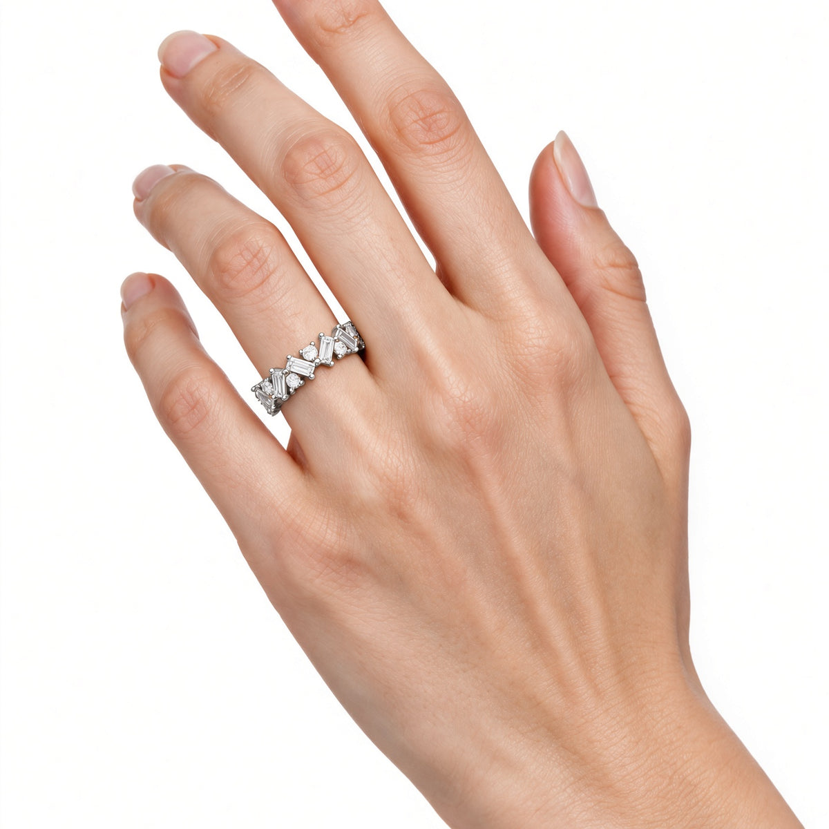 Staggered Baguette Ring