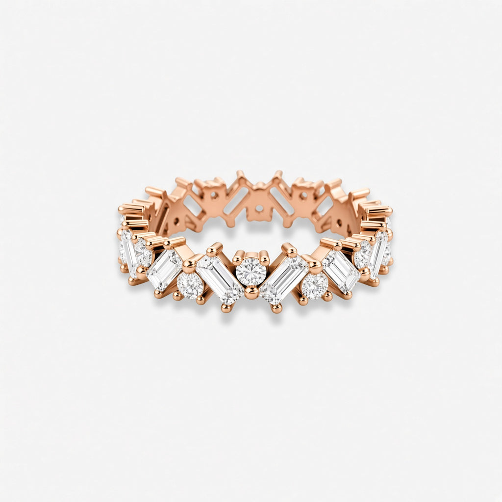 Staggered Baguette Ring