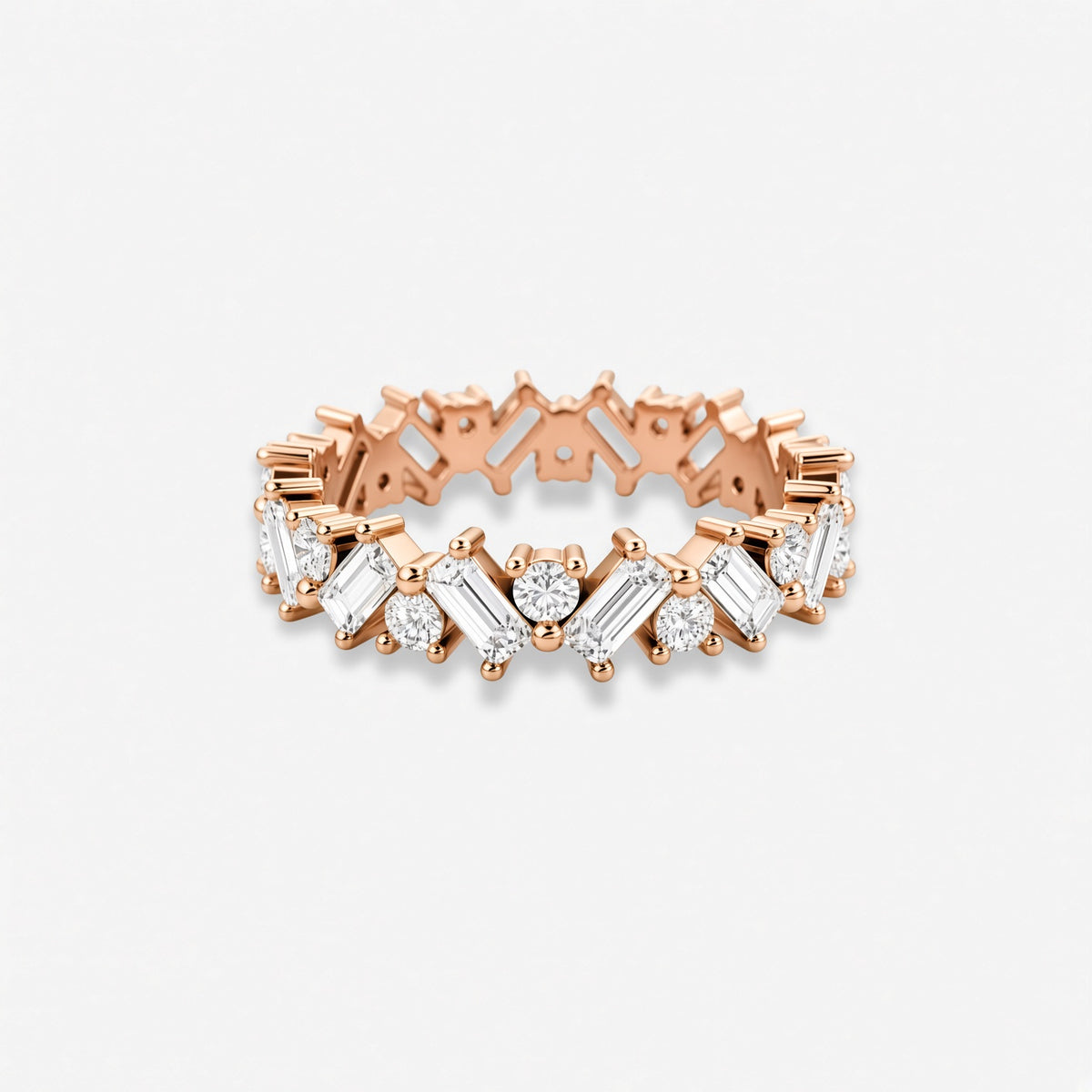 Staggered Baguette Ring