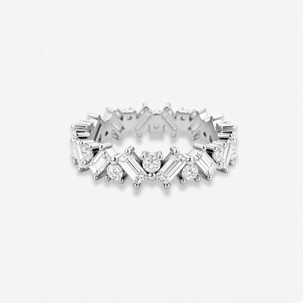 Staggered Baguette Ring