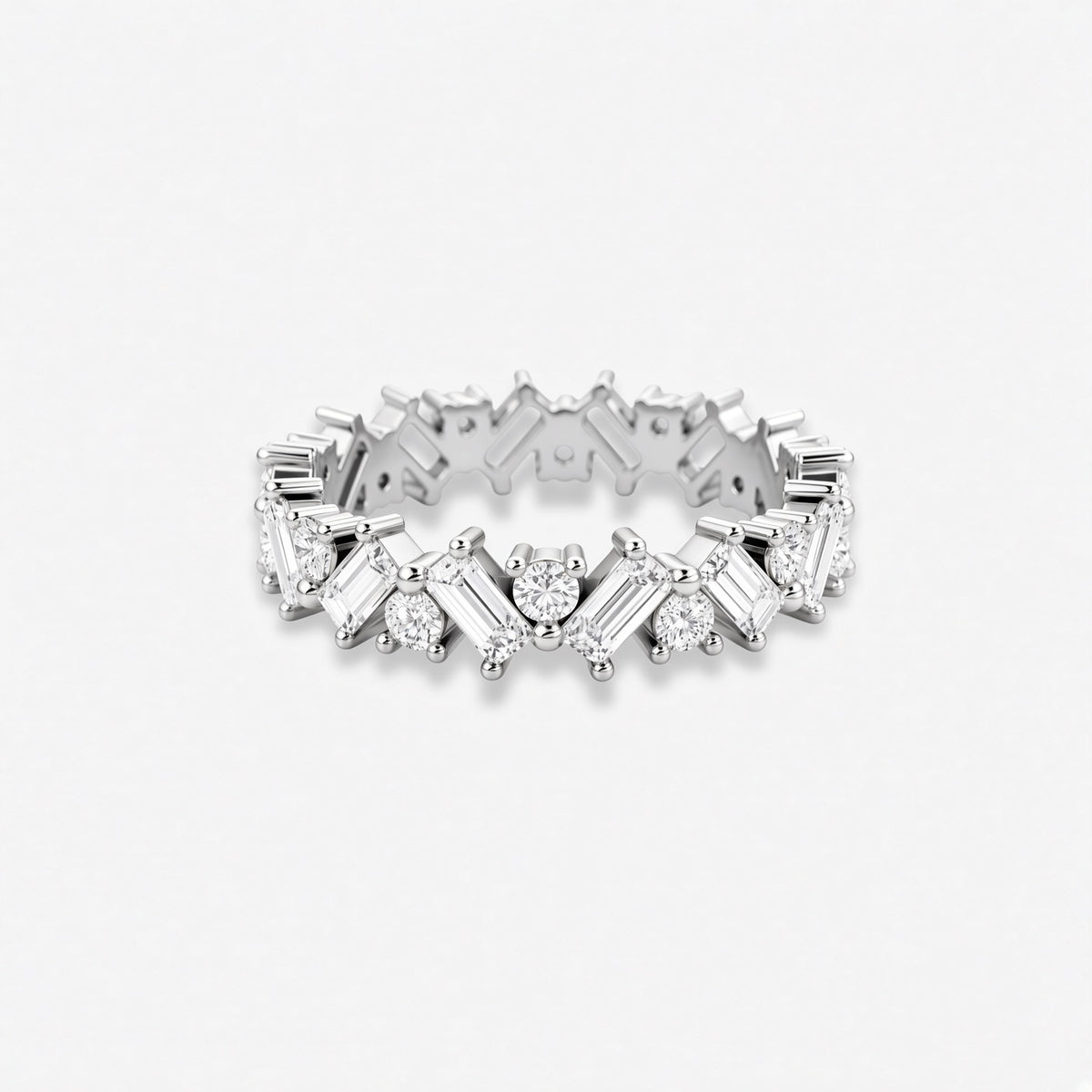 Staggered Baguette Ring