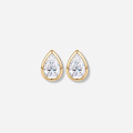 Pear Duo Bezel Studs