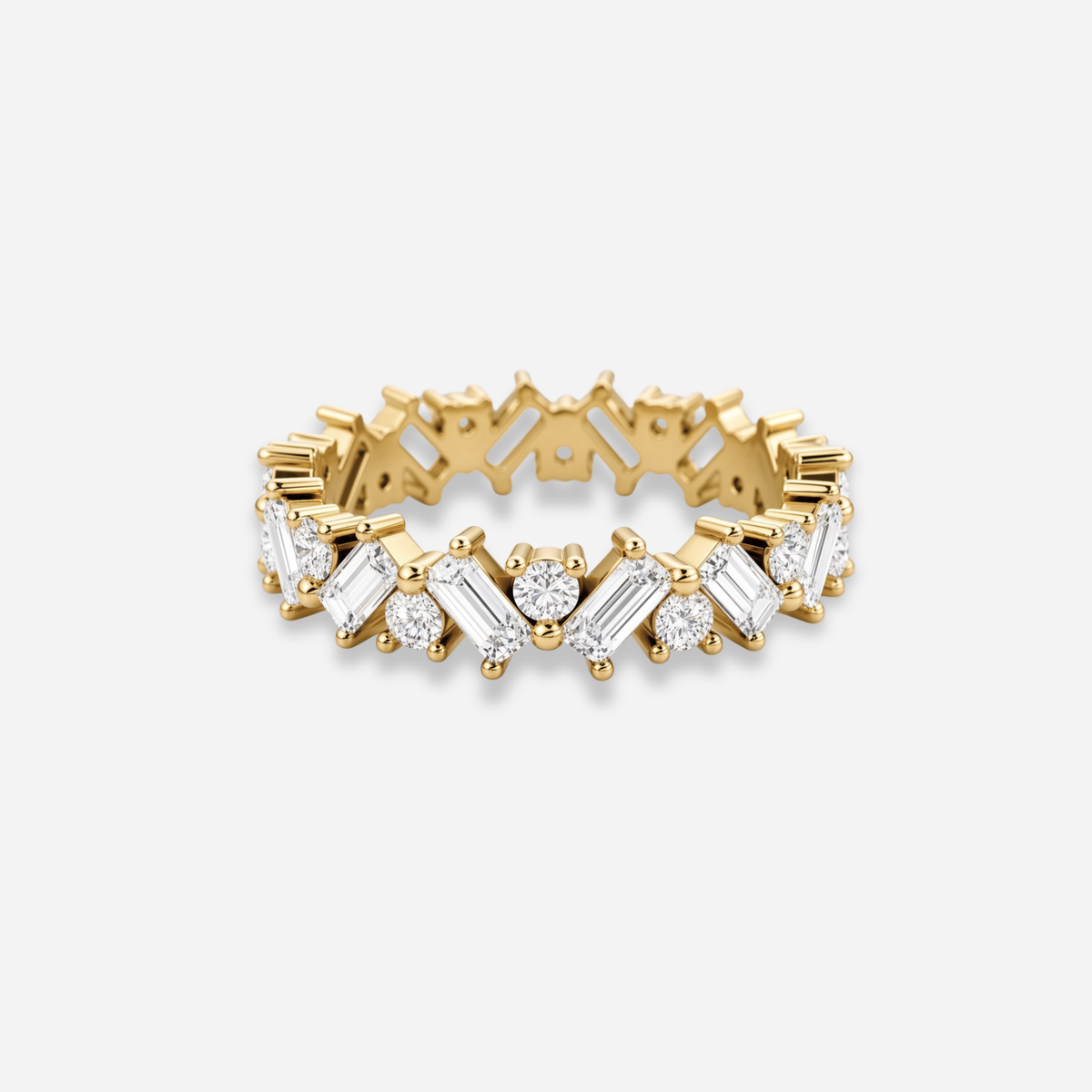 Staggered Baguette Ring