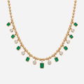 Emerald Drop Bead Necklace